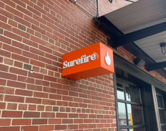 storefront outdoor sign surefire charlotte nc