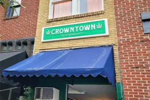 wood storefront sign