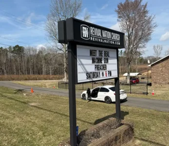 Message center signage