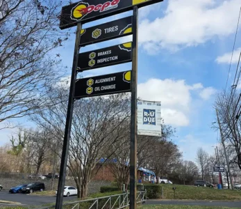 Post and Panel Sign charlotte 1