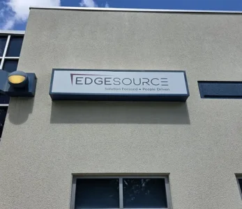 Edge Source Box storefront sign
